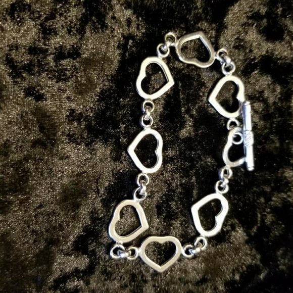 Sterling Silver Heart Bracelet - Picture 1 of 4